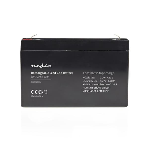 Genopladeligt blybatteri | Bly-syre | Opladningsbar | 6 V | 7200 mAh