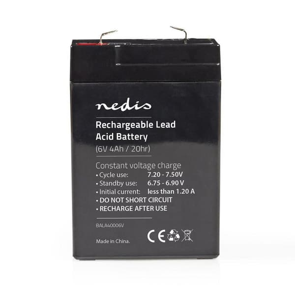Oppladbart blybatteri | Lead-Acid | Oppladningsbar | 6 V | 4000 mAh