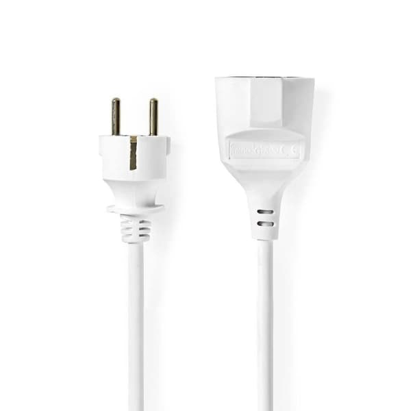 Forlængerkabel M - F | Type F (CEE 7/7) | Stikprop med sidebens jord | 5.00 m | 3680 W | 250 V AC 50/60 Hz | Slags jordforbindelse: Sidekontakter | Ko