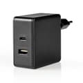 Pikkukuva 4 / 6: Seinälaturi | 57 W | Pikalataus-toiminto | 2.25 A / 2.4 / 3.0 A | Lähtöliitäntöjen määrä: 2 | USB-A / USB-C™ | Kaapeli ei sisälly | Automaattinen Jänn