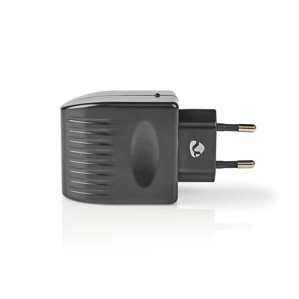 Virtapistoke Adapteri | Euro/Tyyppi C (CEE 7/16) | 100 - 240 V AC 50/60 Hz | 12 V DC | 6 W | Verkkovirtakäyttöinen | 0.3 A | Musta | Muovi