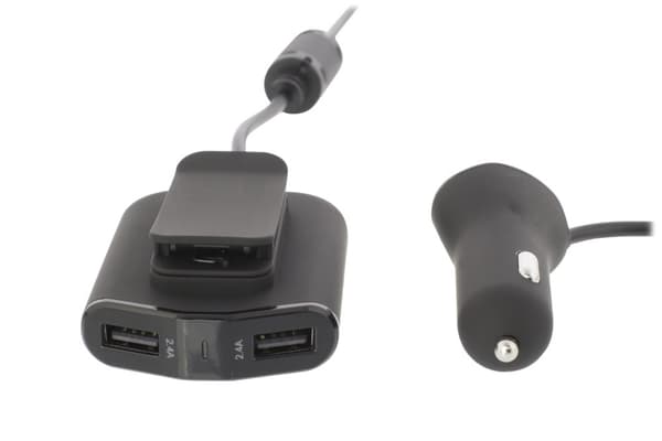 Biloplader 4-Udgange 9.6 A USB Sort