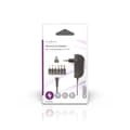 Miniatyrbilde 3 av 3: Universal AC strømadapter | 18 W | 3 - 12 V DC | 1.80 m | 2.1 A | 6 plug(s) | Sort