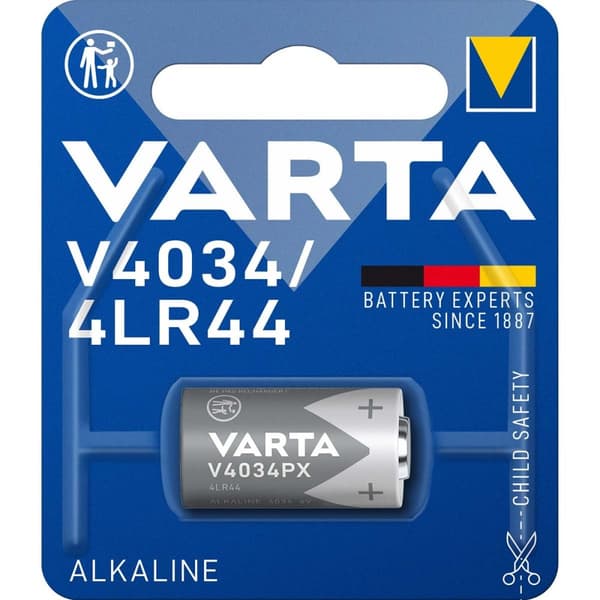 Alkaline batteri LR44 | 6 V DC | 170 mAh | 1-Blister | Blå / Sølv
