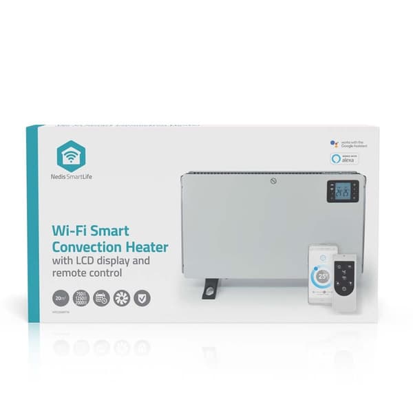 SmartLife Konveksjon Varmeapparat | Wi-Fi | 2000 W | 3 Varmeinnstillinger | LCD | 5 - 37 °C | Justerbar termostat | Hvit