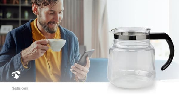 Glass kaffekannan | Kompatibel med: Moccamaster K / KB/ 1 0PL / Excellent 10S | 1.2 l | Svart
