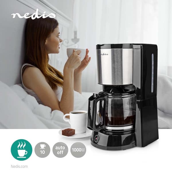 Kaffebryggare | Filtrera kaffe | 1.5 l | 12 Koppar | Varmhållningsfunktion | Silver / Svart