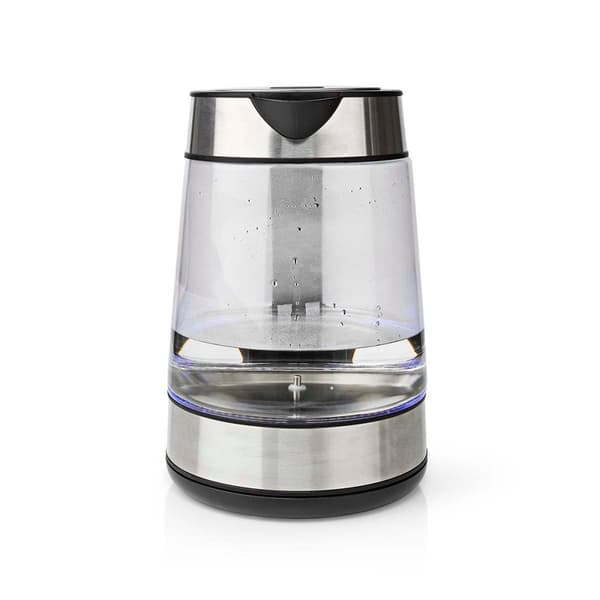 Vannkoker | 1.7 l | Glass | Gjennomsiktig | 60,70,80,90,100 °C | Temperaturindikator | Roterbar 360 grader | Skjult varmeelement | Strix® kontroll | K