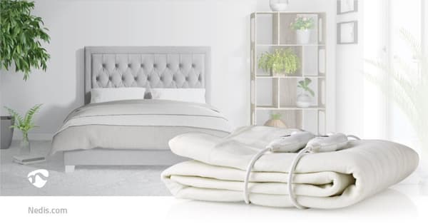 Elektrisk Teppe | Underblanket | 2 Personer | 160 x 140 cm | 3 Varmeinnstillinger | Vaskbar | Overopphetings vern | Polyester
