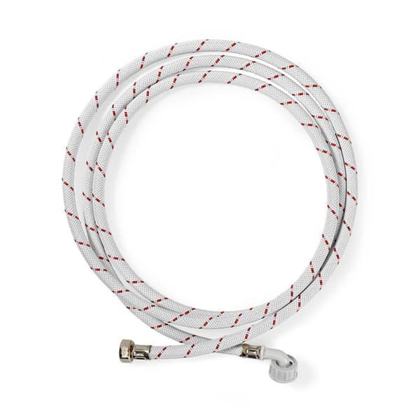 Nylon Indløbsslange | 1/2'' | 3/4'' | 10 Bar | 90 °C | 2.50 m | Ansøgning: Tallerken / Vaskemaskine | Nylon | Hvid / Rød