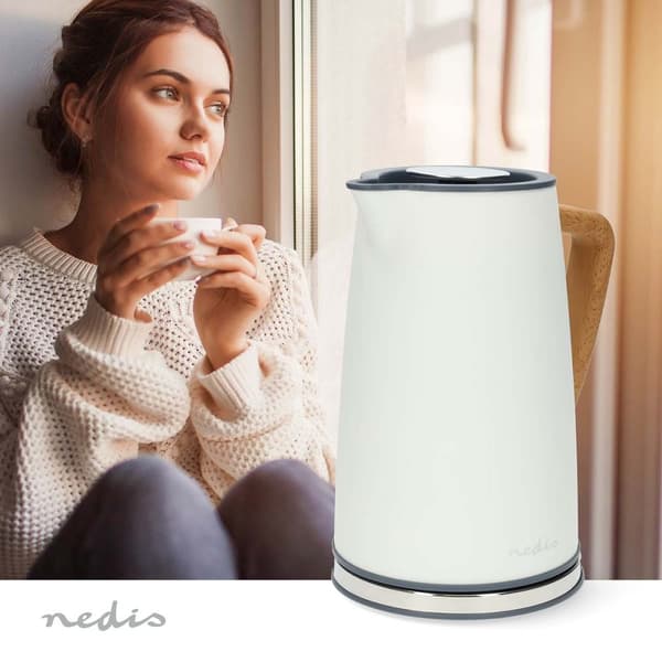 Elkedel | 1.7 l | Soft-Touch | Hvid | Drejelig 360 grader | Skjult varmeelement | Strix®-controller | Beskyttelse mod kogetørring