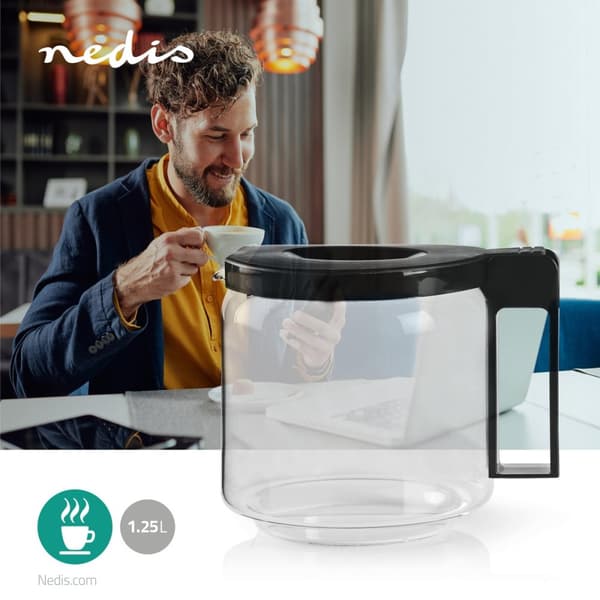 Glas Kaffe Kande | Kompatibel med: Moccamaster CD / GCS / KBG / Excellent 10SN | 1.25 l | Sort