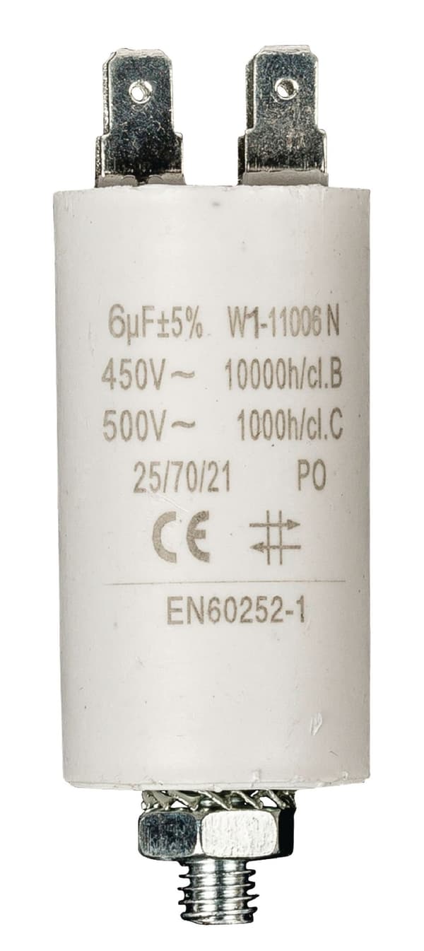 Kondensator 450V + Jordet 6.0uf / 450 v + Aarde