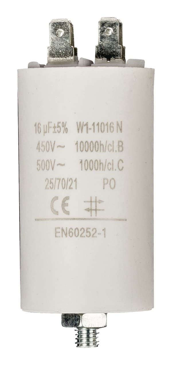 Kondensaattori 16.0uf / 450 v + Aarde