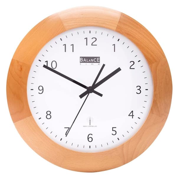 Radiostyrt Veggur 32 cm Analog Brun/Hvit