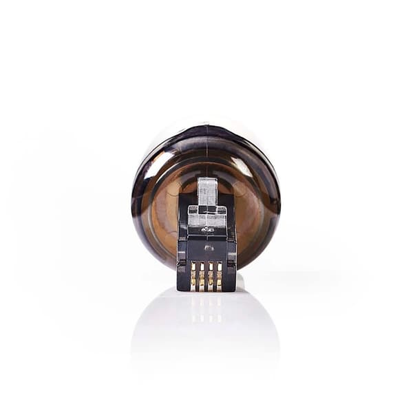 Anti-twist Telekomkabel adapter | Kontakttyp: RJ10 | Adaptertyp: Adapter | PVC | Svart / Transparent