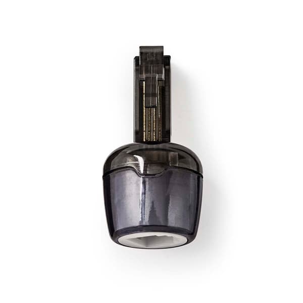 Anti-twist Telekomkabel adapter | Kontakttyp: RJ10 | Adaptertyp: Adapter | PVC | Svart / Transparent