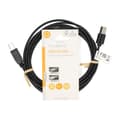 Miniatyrbilde 3 av 3: USB-kabel | USB 2.0 | USB-A Han | USB-B Han | 480 Mbps | Nikkel belagt | 3.00 m | Rund | PVC | Sort | Label