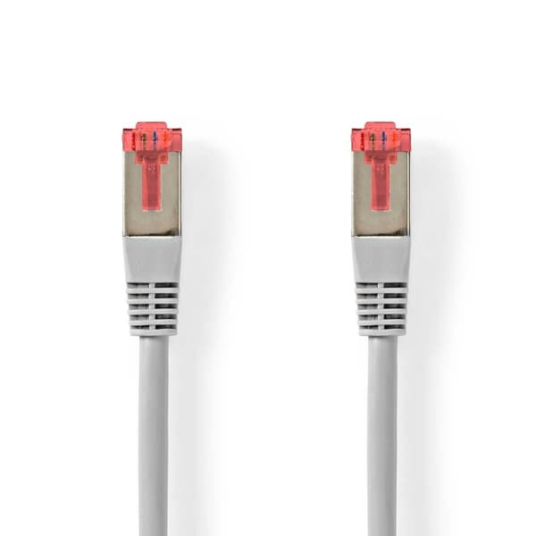 Kat 6 kabel | RJ45 Han | RJ45 Han | SF/UTP | 0.50 m | Runde | PVC | Grå | Label