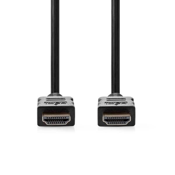 High Speed HDMI ™ kabel med Ethernet | HDMI™ Stik | HDMI™ Stik | 4K@30Hz | ARC | 10.2 Gbps | 15.0 m | Runde | PVC | Sort | Label