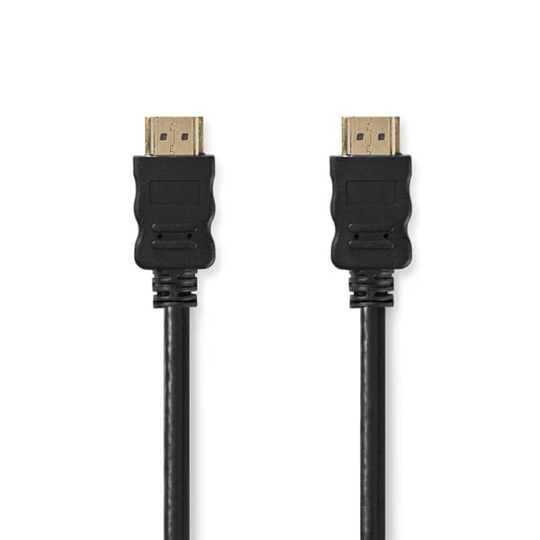 High Speed HDMI ™ kabel med Ethernet | HDMI™ Stik | HDMI™ Stik | 4K@30Hz | ARC | 10.2 Gbps | 15.0 m | Runde | PVC | Sort | Label