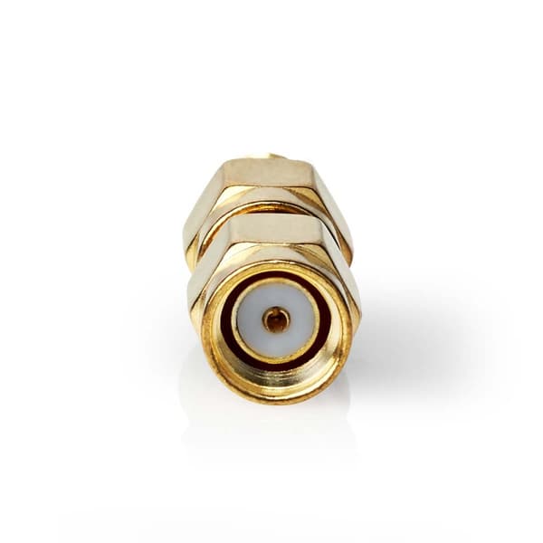 SMA Adapter | SMA Hane Reverse Polarity | SMA Hona | Guldplaterad | 50 Ohm | Rak | Koppar | Guld | 2 st. | Låda
