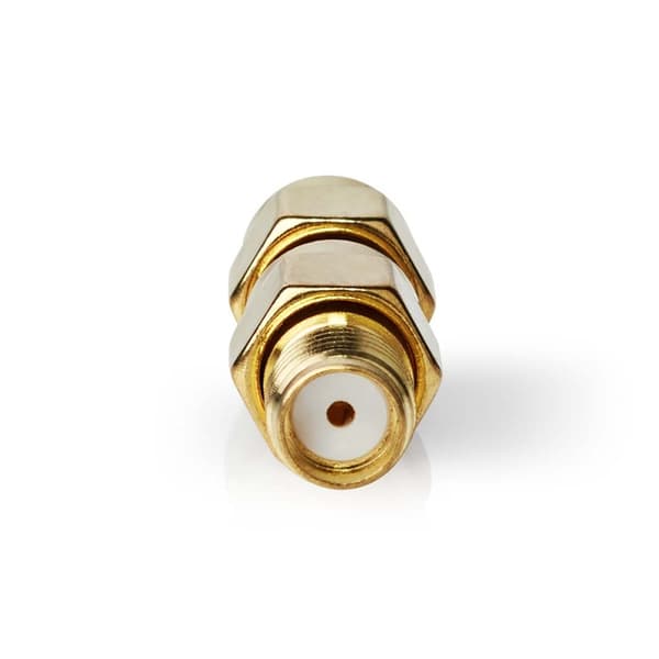 SMA Adapter | SMA Hane Reverse Polarity | SMA Hona | Guldplaterad | 50 Ohm | Rak | Koppar | Guld | 2 st. | Låda