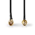 Miniatyrbild 2 av 3: Antennkabel | SMA Hane | SMA Hona | Guldplaterad | 50 Ohm | Enskaligt skydd | 3.00 m | Rund | PVC | Svart | Label