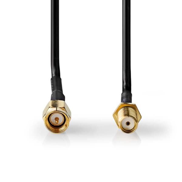 Antennkabel | SMA Hane | SMA Hona | Guldplaterad | 50 Ohm | Enskaligt skydd | 3.00 m | Rund | PVC | Svart | Låda