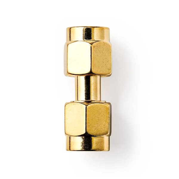 SMA adapter | SMA Han | SMA Han | Gull belagt | 50 Ohm | Rett | Kobber | Gull | 2 stk. | Boks