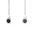 Miniatyrbillede 2 af 3: Coax Cable | IEC (Coax) Han | IEC (Coax) Hun | Nikkelplateret | 120 dB | 75 Ohm | Quad Skærmet | 2.00 m | Runde | PVC | Hvid | Label