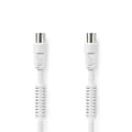 Miniatyrbillede 1 af 3: Coax Cable | IEC (Coax) Han | IEC (Coax) Hun | Nikkelplateret | 120 dB | 75 Ohm | Quad Skærmet | 2.00 m | Runde | PVC | Hvid | Label
