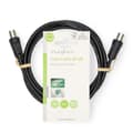 Miniatyrbillede 3 af 3: Coax Cable | IEC (Coax) Han | IEC (Coax) Han | Nikkelplateret | 90 dB | 75 Ohm | Dobbelt afskærmet | 1.50 m | Runde | PVC | Sort | Label