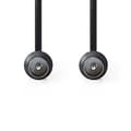 Miniatyrbillede 2 af 3: Coax Cable | IEC (Coax) Han | IEC (Coax) Han | Nikkelplateret | 90 dB | 75 Ohm | Dobbelt afskærmet | 1.50 m | Runde | PVC | Sort | Label