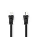 Miniatyrbillede 1 af 3: Coax Cable | IEC (Coax) Han | IEC (Coax) Han | Nikkelplateret | 90 dB | 75 Ohm | Dobbelt afskærmet | 1.50 m | Runde | PVC | Sort | Label