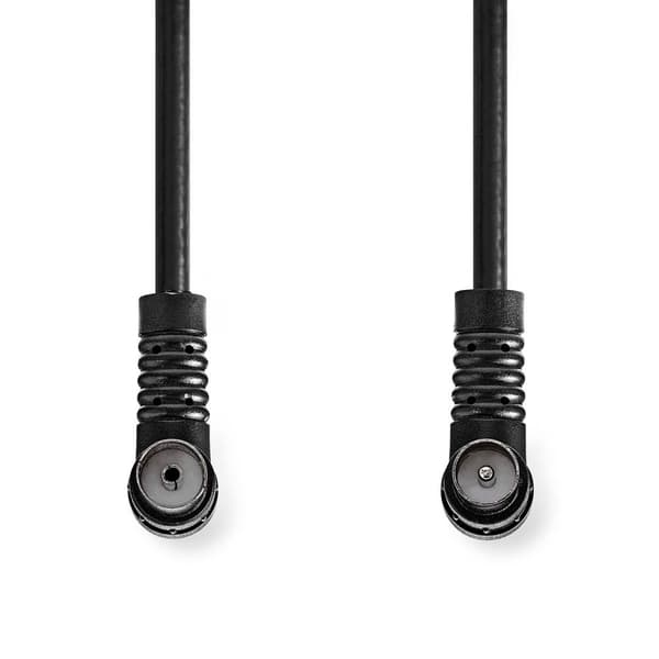 Coax Cable | IEC (Coax) Han | IEC (Coax) Hun | Nikkelplateret | 120 dB | 75 Ohm | Quad Skærmet | 1.50 m | Runde | PVC | Sort | Label