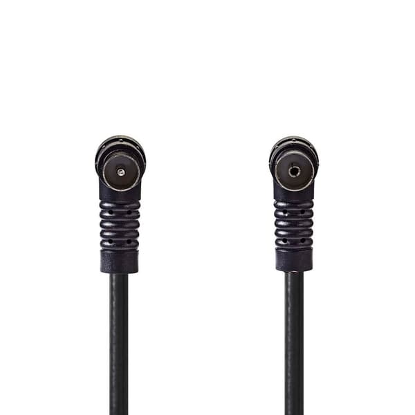 Coax Cable | IEC (Coax) Han | IEC (Coax) Hun | Nikkelplateret | 120 dB | 75 Ohm | Quad Skærmet | 3.00 m | Runde | PVC | Sort | Label