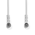 Miniatyrbillede 2 af 3: Coax Cable | IEC (Coax) Han | IEC (Coax) Hun | Nikkelplateret | 120 dB | 75 Ohm | Quad Skærmet | 1.50 m | Runde | PVC | Hvid | Label