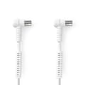 Miniatyrbillede 1 af 3: Coax Cable | IEC (Coax) Han | IEC (Coax) Hun | Nikkelplateret | 120 dB | 75 Ohm | Quad Skærmet | 1.50 m | Runde | PVC | Hvid | Label