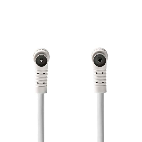 Coax Cable | IEC (Coax) Han | IEC (Coax) Hun | Nikkelplateret | 120 dB | 75 Ohm | Quad Skærmet | 1.50 m | Runde | PVC | Hvid | Box