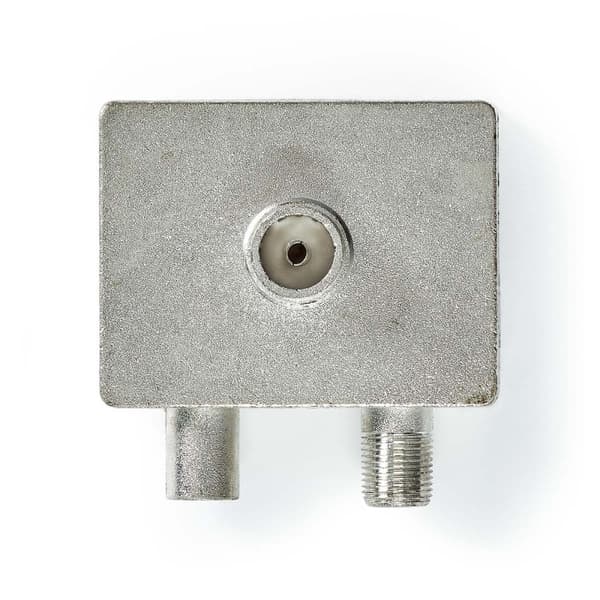 Satellit & Antenne adapter | F Hun / IEC (Coax) Han | IEC (Coax) Hun | Nikkelplateret | 75 Ohm | Lige | Metal | Metal / Sølv | 1 stk. | Box