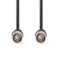 Miniatyrbild 2 av 3: BNC-videokabel | BNC Hane | BNC Hane | Nickelplaterad | 75 Ohm | 2.00 m | Rund | PVC | Svart | Label