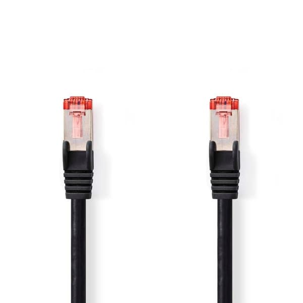 CAT6 Nettverkskabel | RJ45 Han | RJ45 Han | S/FTP | 15.0 m | Rund | LSZH | Sort | Label