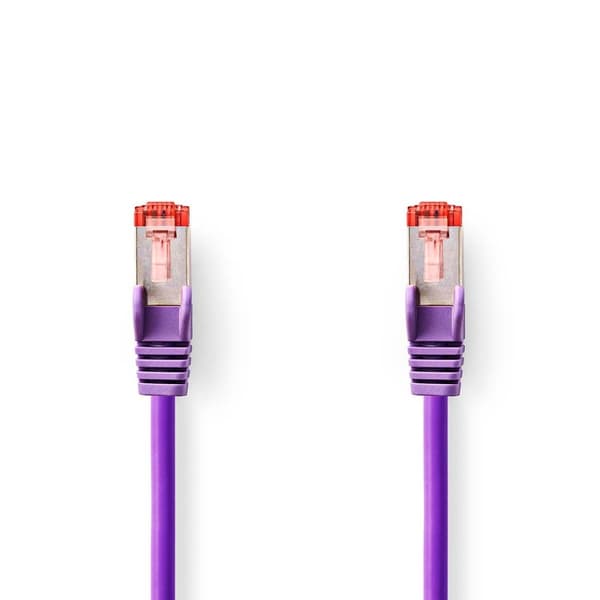 CAT6 Nettverkskabel | RJ45 Han | RJ45 Han | S/FTP | 1.00 m | Rund | LSZH | Fiolett | Label