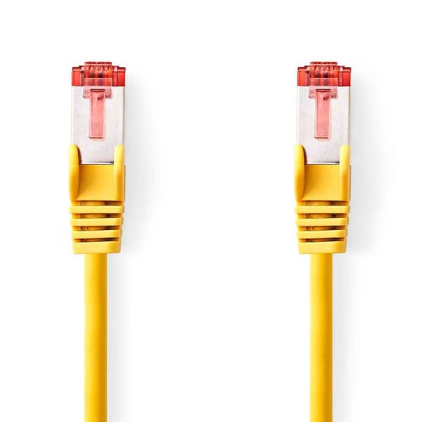 CAT6 Nettverkskabel | RJ45 Han | RJ45 Han | S/FTP | 5.00 m | Rund | LSZH | Gul | Label