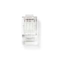 Miniatyrbild 1 av 3: RJ45-kontakt | Hane | Strandad UTP CAT5 | Rak | Guldplaterad | 10 st. | PVC | Transparent | Låda