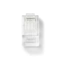 Miniatyrbillede 1 af 5: RJ45-stik | RJ45 Pass Through | Solid UTP CAT5 | Lige | Guldplateret | 10 stk. | PVC | Gennemsigtig | Box