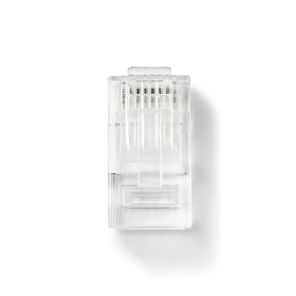 RJ45-stik | RJ45 Pass Through | Solid UTP CAT5 | Lige | Guldplateret | 10 stk. | PVC | Gennemsigtig | Box