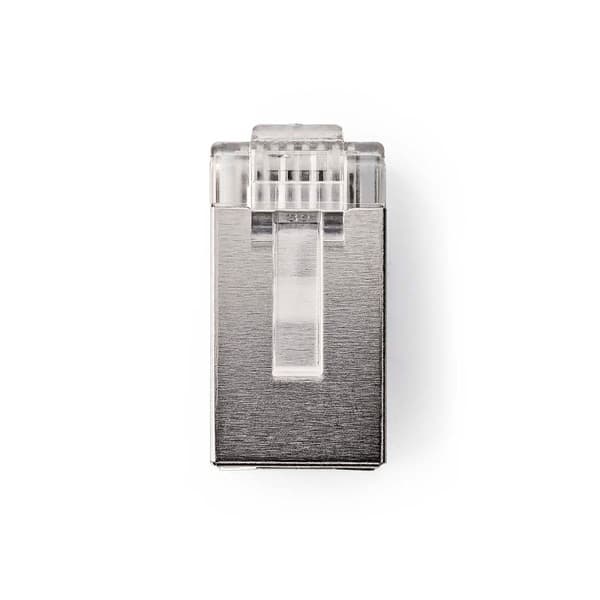 RJ45-kontakt | Hann | Strandet STP CAT6 | Rett | Gull belagt | 10 stk. | PVC | Gjennomsiktig | Boks