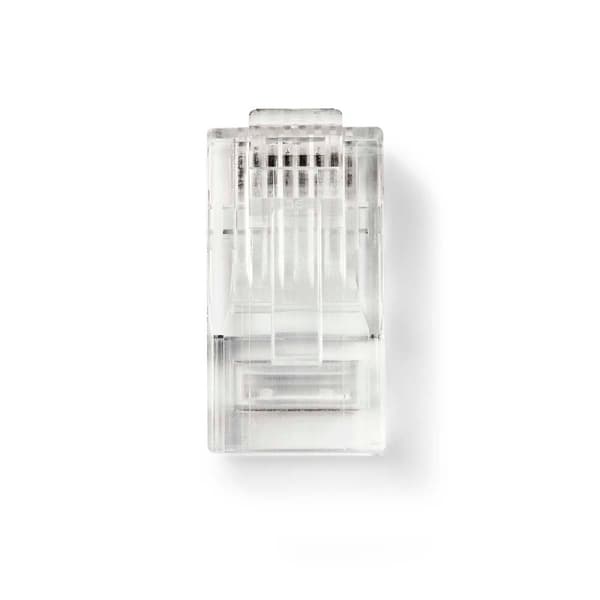RJ45-liitin | Uros | Monisäikeinen UTP CAT6 | Suora | Kullattu | 10 kpl | PVC | Läpikuultava | Laatikko